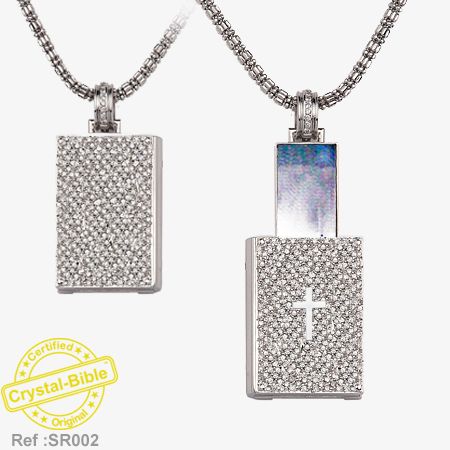CRYSTAL BIBLE in LOCKET BOOK