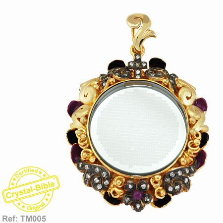 CRYSTAL BIBLE in STONES PENDANT